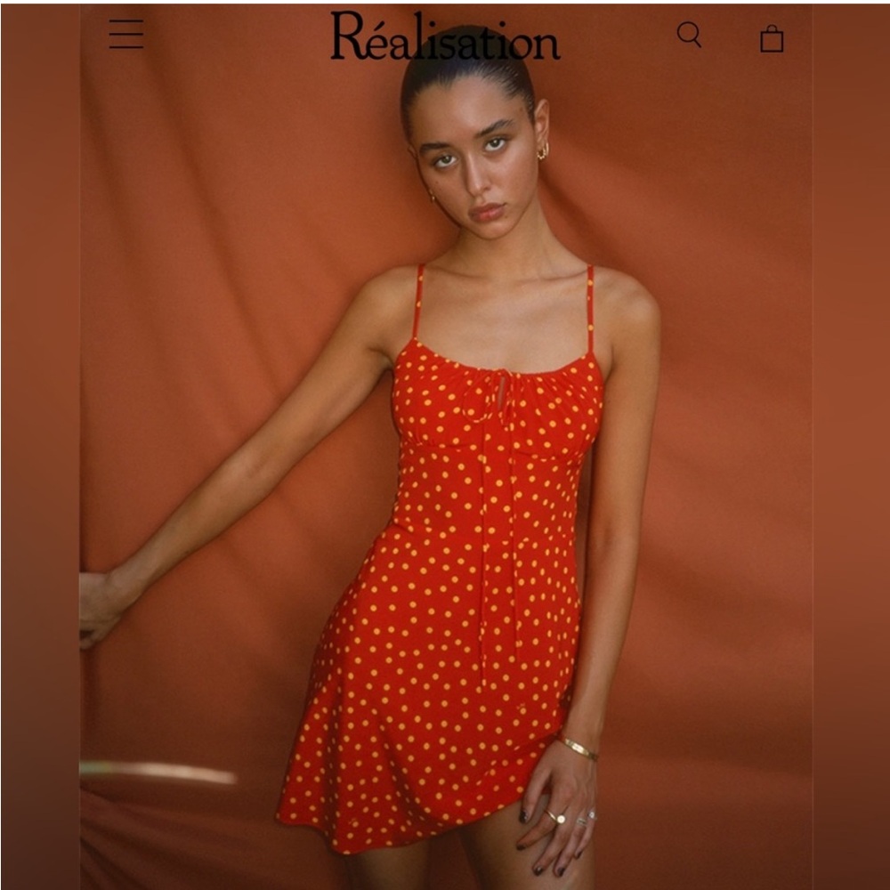 Realisation Par Red Polka Dot Mini Dress